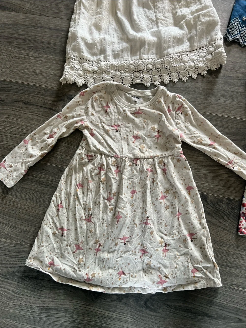 Cat & Jack Blue Embroidered Long-Sleeve Dress